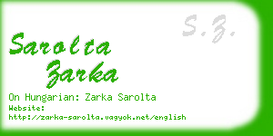 sarolta zarka business card